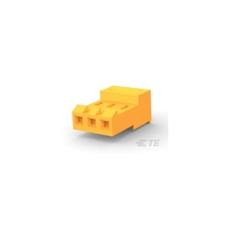 Te Connectivity Board Connector, 3 Contact(S), 1 Row(S), Female, 0.156 Inch Pitch, Idc Terminal, Locking, Orange 3-640426-3